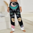 thumbnail image 3 of Mystic Cat Dreamcatcher Art Winter Female Pants Flannel High Waist Women Pants Lady Warm Straight Leg Plush Trousers, 3 of 7