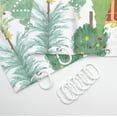 thumbnail image 3 of Christmas Tree Shower Curtain Santa Deer Holiday Shower Curtains for Bathroom, Vintage Red and Green Merry Christmas Fabric Cloth Bath Decor Set with 12 Hooks, 72x72 inch, 3 of 6