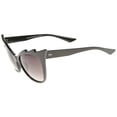 thumbnail image 3 of sunglassLA - Womens High Fashion Glam Rock Jagged Edge Staggered Cat Eye Sunglasses - 60mm, 3 of 4
