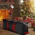 thumbnail image 2 of Bolsa de árbol de Navidad forma forma forma a prueba de desgarros 201D Tela de tela Impermeable Ligero Organizador de protección Bolsa de cojín grande para - Negro 165x38x76cm DYNWAVEMX Bolsillo de almacenamiento, 2 of 7