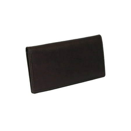 Brown Deluxe Board - Size one size Leather Deluxe Checkbook Cover and Wallet