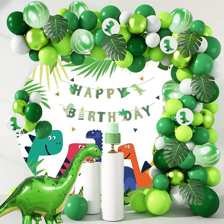 Gladys Lugar de nacimiento Mínimo Dinosaur Party Decorations 57PCS Green Happy Birthday Decors Supplies for  4th 1st 2nd 3rd Boys Girls Kids Jungle Theme Balloons Garland Arch Kit with  Huge Dino Foil Balloon Banner - Walmart.com