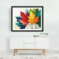 thumbnail image 2 of Autumnal Symphony: Layered Maple Leaves - Digital Art Autumn Nature Botanical Floral Geometric Modern Art Black Framed Wall Art Print 12 x 16 inches, 2 of 3