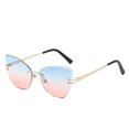 thumbnail image 1 of Gafas de sol de moda para mujer, gafas UV400, gafas de sol sin marco tipo ojo de gato, gafas para mujer, 1 of 8