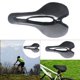 thumbnail image 4 of Sillín de bicicleta Kusrkot Universal de cuero negro con absorción de impactos, 4 of 7
