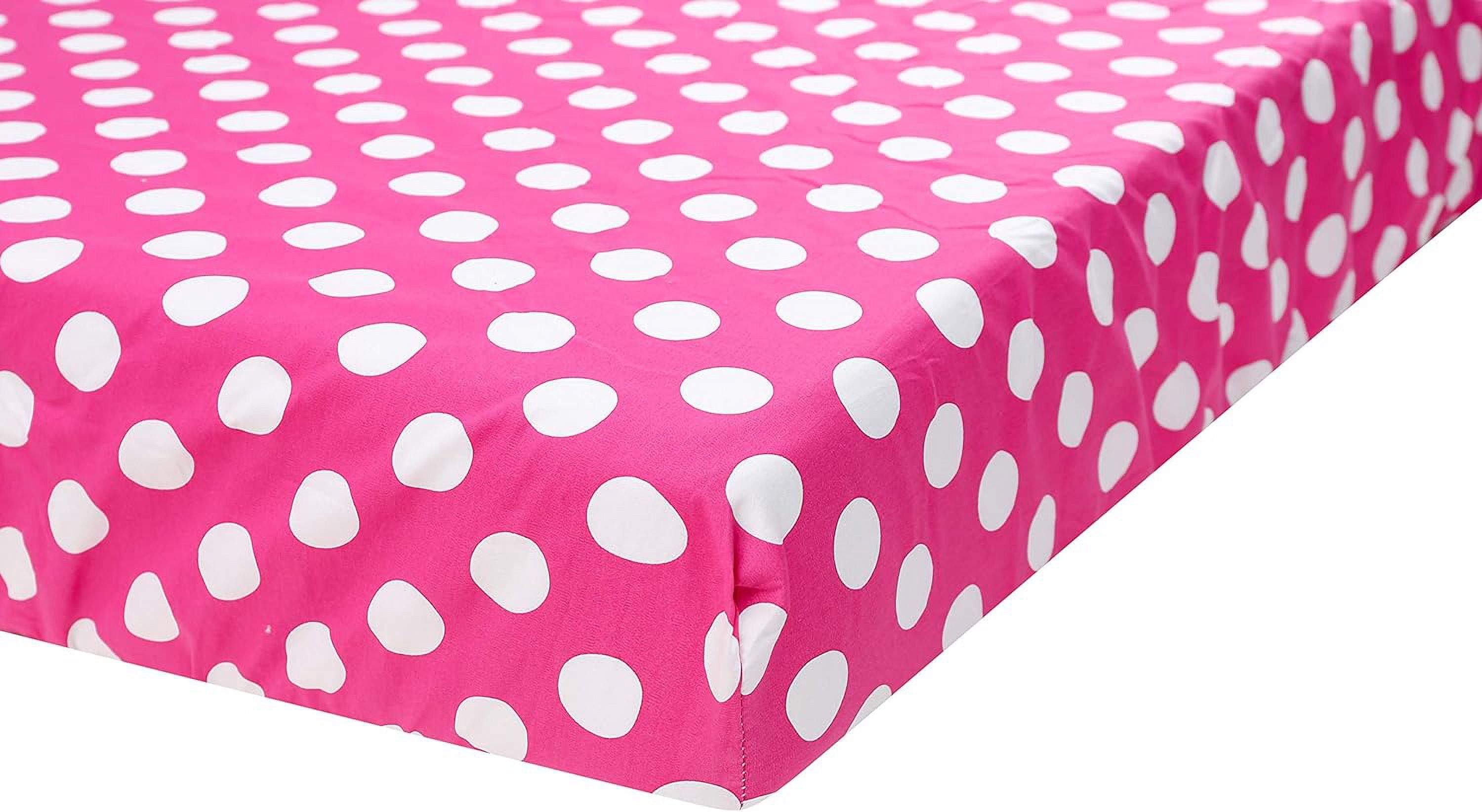 Sweet Baba 100% Cotton Crib Set, Cute Rabit Crib Bedding Set for Baby Girls in Red| 3 Pieces - Crib Quilt, Fitted Sheet, Crib Skirt