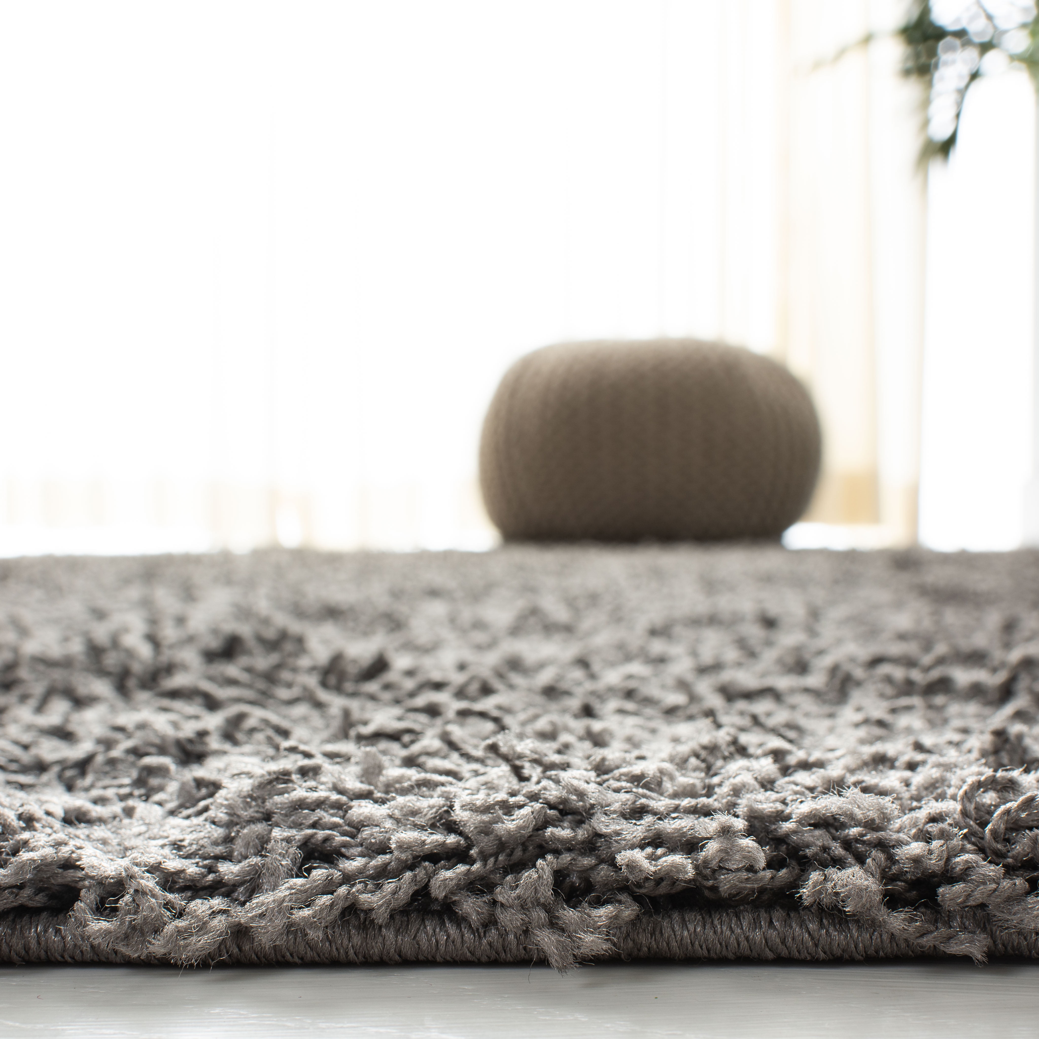 Safavieh Athens Talia Solid Shag Area Rug, Dark Gray, 6' x 9'