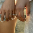thumbnail image 4 of Creative Siamese Rings Fashion Versatile Love Magnetic Open Couple Rings, 4 of 9