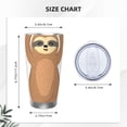 thumbnail image 4 of Salouo Cute Sloth In Yoga Pose Tree Print 20oz Tumbler with Lid,Stainless Steel Vacuum Insulated Tumbler Durable Insulated Coffee Mug Thermal Cup with Splash Proof Sliding Lid-Straw Two-piece Set, 4 of 8