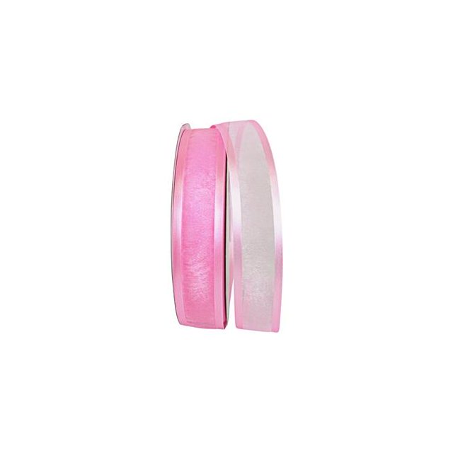 Reliant Ribbon 25765-061-09C 10.5 in. 100 Yards Sheer Satin Edge Value Ribbon, Pink