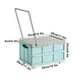 thumbnail image 3 of Contenedor de almacenamiento de plástico reforzado azul | Caja grande y plana organizadora de armarios 42x29x24cm | Caja de mudanza apilable de alta resistencia para ropa de cama, ropa, viajes, 3 of 6