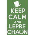 thumbnail image 2 of Women's Lost Gods St. Patrick's Day Keep Calm and Leprechaun  Racerback Tank Top Envy Green Large, 2 of 4