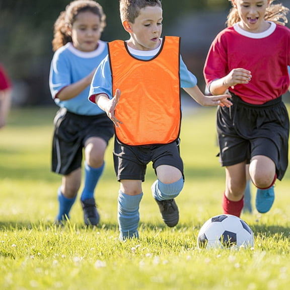 LOLIPPYY 6Pcs Breathable Soccer Training Bibs Vests Lightweight Polyester for Youth Team Use