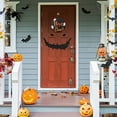 thumbnail image 5 of Halloween Welcome Sign for Front Door Decor, Round Wooden Wreath Wall Hanging for Holiday Party, 5 of 5