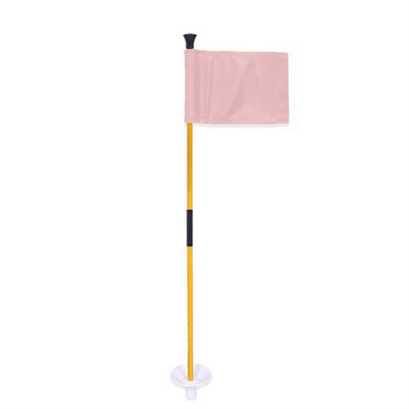 Pink Golf Green Flag, Two-Section Detachable Flagpole, Easy to Carry Green Target Flag Hole Cup