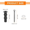 thumbnail image 2 of Uxcell 2 Paquete Tornillo de Bisagra de Asiento de Inodoro, Tornillos Universales de Acero Inoxidable con Tornillo de Caucho Expandible y Junta de 0.55" para Repuestos de Asiento de Inodoro, 2 of 7