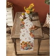 thumbnail image 4 of Table Runners 48 Inches Long Dress Scarves, Green Orange Blue Pumpkin Farmhouse Kitchen/Dining Table Runner, Short Coffee Tablerunners, Thanksgiving Fall Leaves Weeping 13x48 Inch, 4 of 7