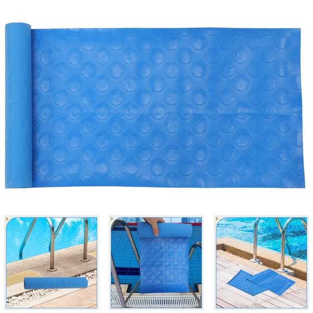 OULII 2pcs Pool Ladder Pad Blue PVC Anti-skid Coin Pattern For Pool Ladder Outdoor Swimming Pool Owners
