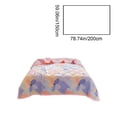 thumbnail image 3 of Linnome Washed Cotton Summer Quilt Colorful Floral Print Soft Breathable for Air Conditioning Nap 59x78.7in Multicolor#02, 3 of 6