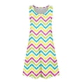 thumbnail image 5 of Flower Girl Dress Easter Print Sleeveless Dress Floral Party Church Celebration Casual Play Festive A Line Summer Multicolour Dress Size 13-14 Y, 5 of 6