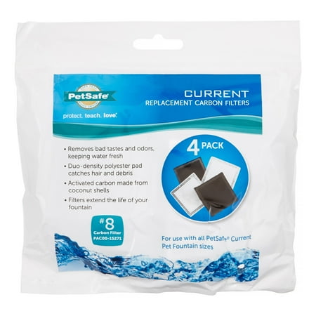 PetSafe Current Fountain Replacement Carbon Filter, 4-Pack