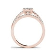 thumbnail image 2 of 1/2 Carat T.W. Diamond 10kt Rose Gold Square-Shape Cluster Engagement Ring Set, 2 of 5