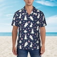 thumbnail image 4 of Lsque Rabbit And Flower pattern Hawaiian Shirt for Men, Unisex Summer Beach Casual Short Sleeve Button Down Shirts-3X-Large, 4 of 9