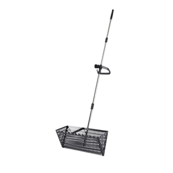 Bothyi Sand Rake Multifunctional Large Telescopic Handle Convenient Sifting Scooper Black
