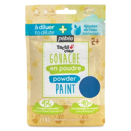Pebeo Tactilcolor Powder Gouache Paint - Blue, 100 g (3.5 oz) Bag