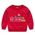 thumbnail image 1 of Mode Fille Hiver Bébé Garçons Filles Noël Imprimé Dessin Animé Col Rond Pull Chandail en Molleton Grande Taille Ensemble 2 Pcs en Liquidation, 1 of 8