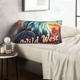 thumbnail image 6 of Pofeuu Western Style Bald Eagle Print Polyester Microfiber Plush Pillowcases, Super Soft and Cozy Pillow Case Covers with Envelop Closure（Pillow core not included）-14"x20", 6 of 6