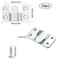 thumbnail image 7 of 10 Pcs Flush Mount Bracket Interlocking Hang Furniture Connector Stainless Steel Wall Picture Frame Brackets, 7 of 7