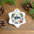 thumbnail image 2 of State Ornament – Ceramic Christmas Decoration with Name – Vintage Holiday Keepsake Featuring Icons of Maine State Themes & Landmarks – Ceramic Snowflake Ornament&nbsp;192OR19, 2 of 5