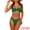 Dark Green, variant on Women's Bikini Sets, Ribbed Bowknot 2 Pieces Swimwear L Light Gray Blue