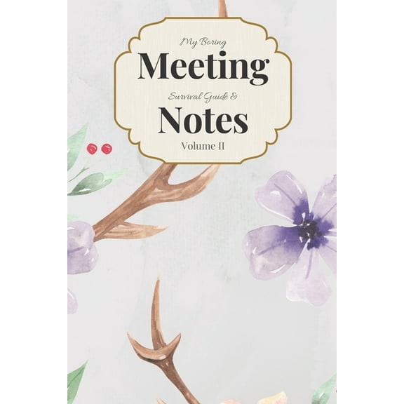 My Boring Meeting Survival Guide & Notes Volume II : 6x9 Meeting Notebook and Puzzle Book (Paperback)