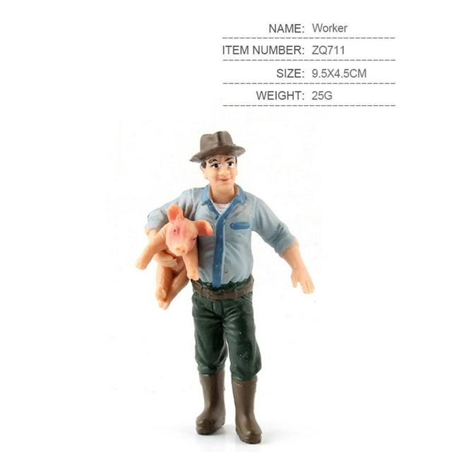 Lefu Modèle Trains Fermier Berger Peint Figures Simulation Ferme Debout Personnes