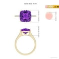 thumbnail image 4 of ANGARA Natural Cushion 3.5 ct Amethyst Cocktail Ring with Diamonds in 14K Yellow Gold for Women (Size-10mm) | February Birthstone, Anniversary, Jewelry Gift for Women | Natural Amethyst Ring, 4 of 8