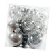 thumbnail image 1 of 34 piezas de bolas de Navidad, adornos de bolas de Navidad, decoración de de Navidad, adornos navideños versátiles para fiesta, aniversario, Plata, 1 of 8