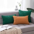 thumbnail image 4 of Juego de 2 fundas de almohada decorativas WEIHJMXG estilo bohemio naranja 12 x 20 pulgadas, 4 of 4