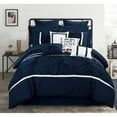 thumbnail image 4 of Chic Home 16 Piece Ash Floral Pinch Pleat Ruffled Designer Embellished Comforter Set With sheet set, 4 of 5