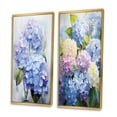 thumbnail image 3 of Designart "Blue violet Hydrangea Eternal Blooms II" Hydrangea Framed Wall Art Set Of 2 - Blue Floral Framed Canvas Set For Living Room Decor, 3 of 6