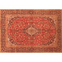 Ahgly Company Indoor Rectangle Persian Orange Traditional Area Rugs, 5' x 7'