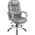 thumbnail image 2 of Vineego Office Chair High Back Computer Chair Ergonomic Desk Chair, PU Leather Adjustable Height Modern Executive Swivel Task Chair,Gray, 2 of 7