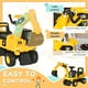 thumbnail image 4 of Aosom Excavadora de juguete para montar, excavadora manual con pedal para niños con licencia CAT con pala manual, bocina, almacenamiento oculto para niños y niñas de 18 a 36 meses, amarillo, 4 of 5