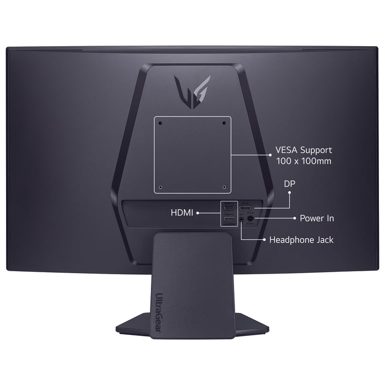 LG, Gaming Monitor, 27GS60QC-B, 27-inch QHD Curved Display
