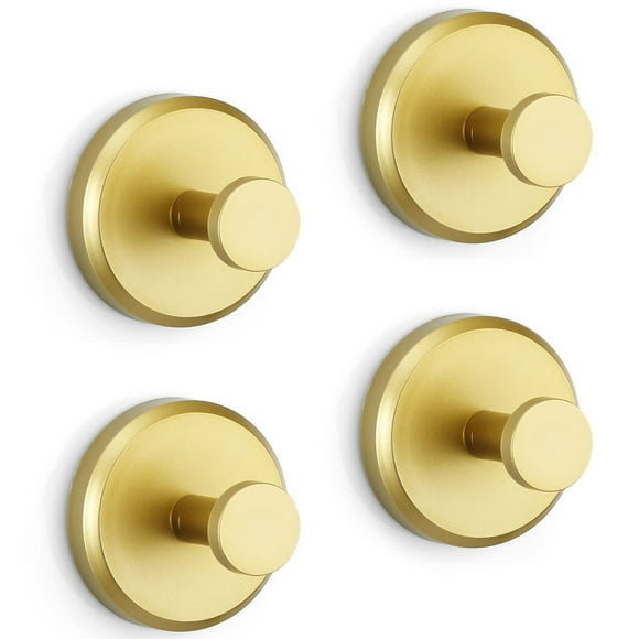 Zhuge Gancho con ventosa, utilizado para ducha, baño, cocina, perchero para bata de baño, puede colgar hasta 15 libras - impermeable, oscuro, dorado (juego de 2)