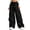 10o-0529 Black, variant on Cargo Pants Juniors Girls Cargo Pants with Side Bow Kids Cute Y2k Pants Teen Lightweight Casual School Trousers
