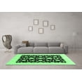 thumbnail image 3 of Ahgly Company Indoor Square Oriental Emerald Green Traditional Area Rugs, 5' Square, 3 of 4