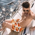 thumbnail image 2 of luoweisi Men's Beach Shorts Quick Dry Swim Trunks with Mesh Lining Maple Leaf Pumpkin M, 2 of 5
