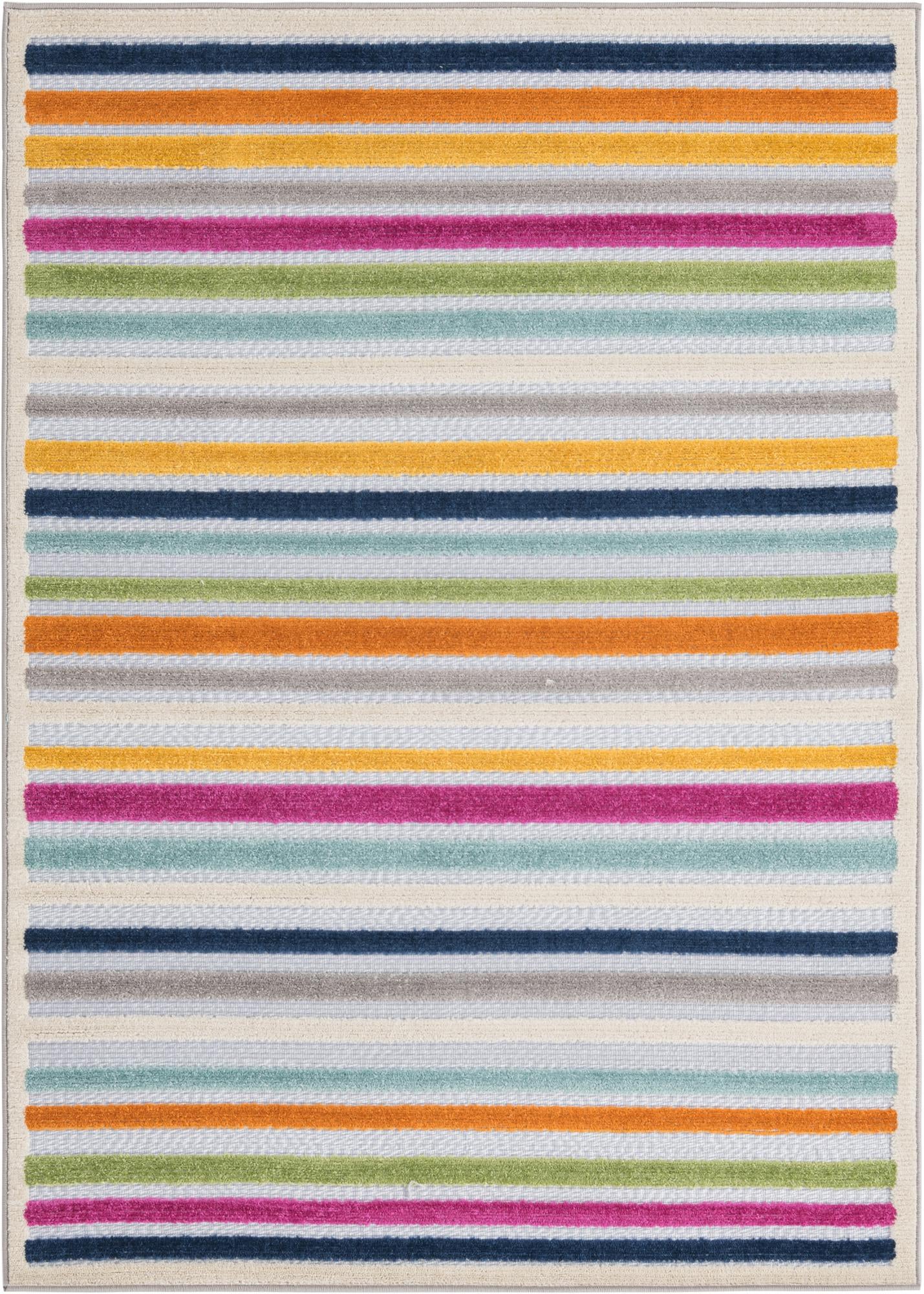 Aruba Outdoor Collection Rug 4' x 6' Gray LowPile Rug
